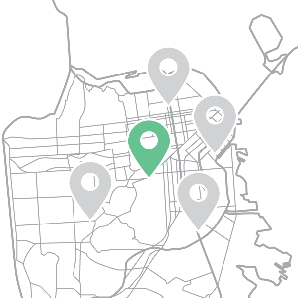 "search for spaces in top locations"